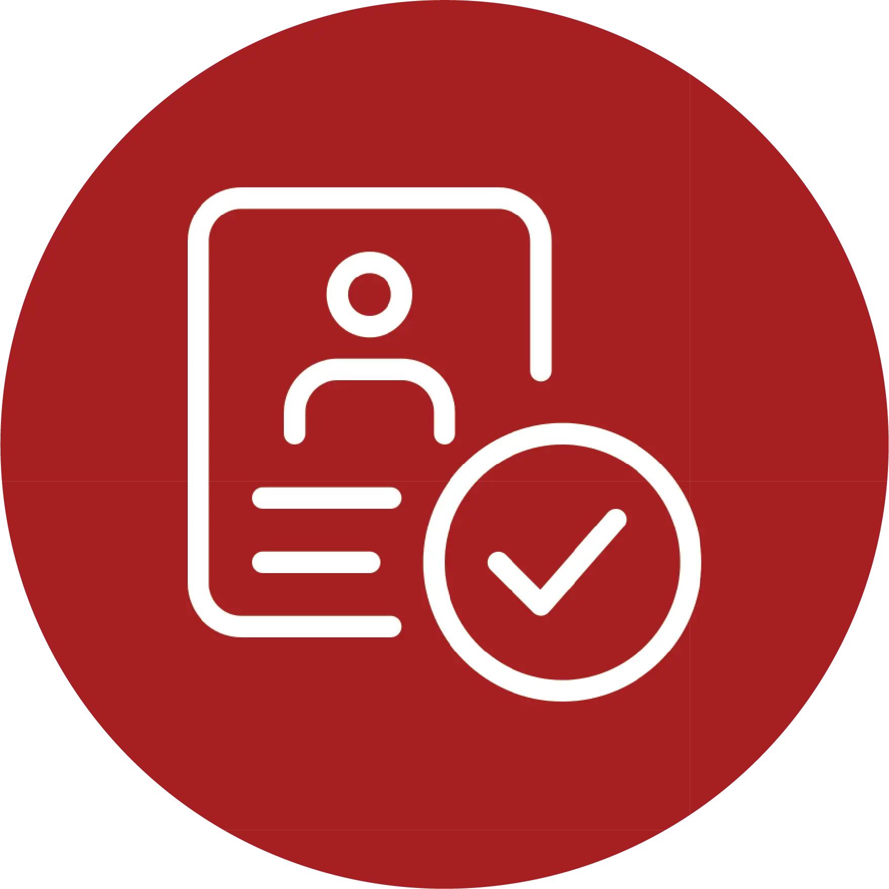 Abstract circular dotted icon in red and pink gradient.